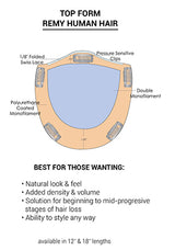 TOP FORM 12" HUMAN HAIR