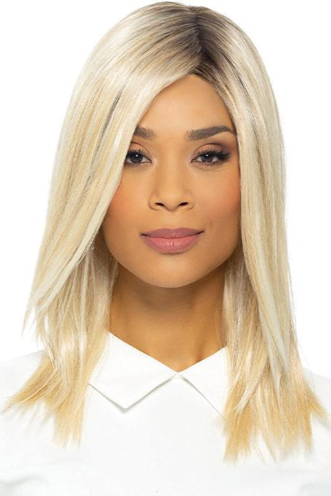24/102/R12 Gold Blonde with Platinum Highlights with Gold Brown Roots