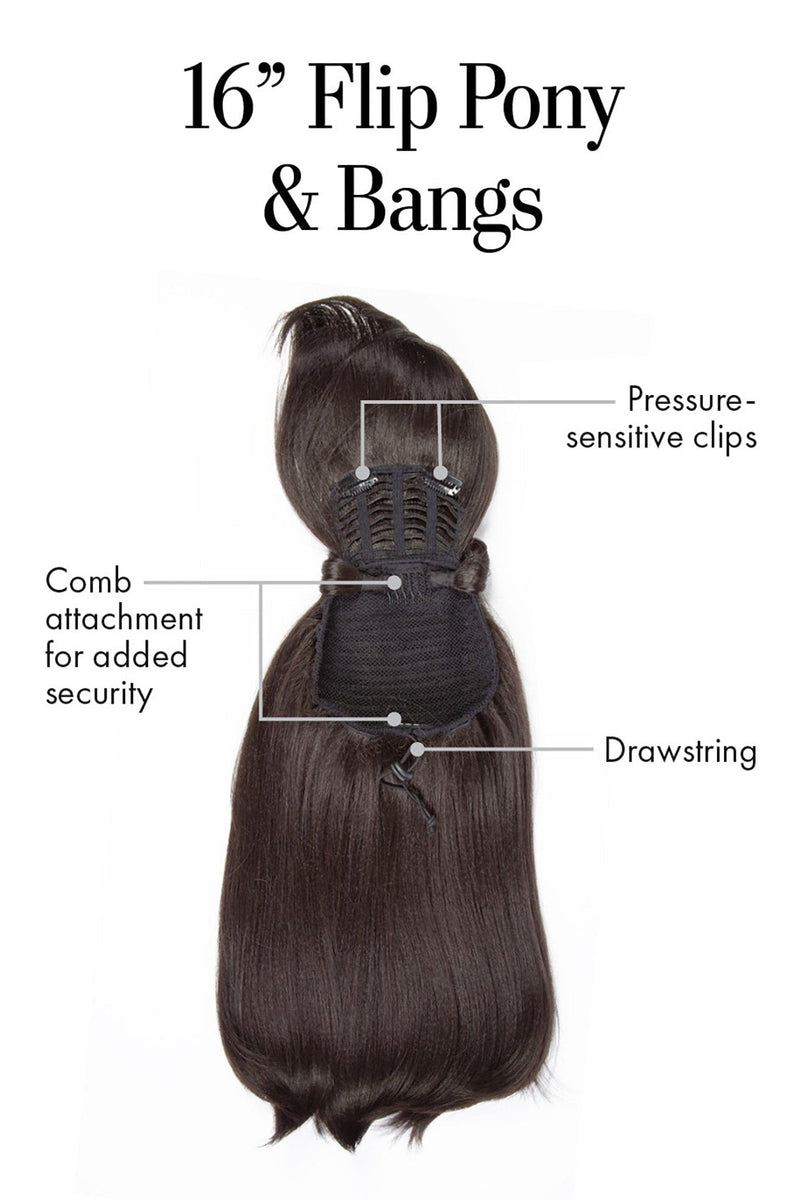 16″ Flip Pony & Bangs