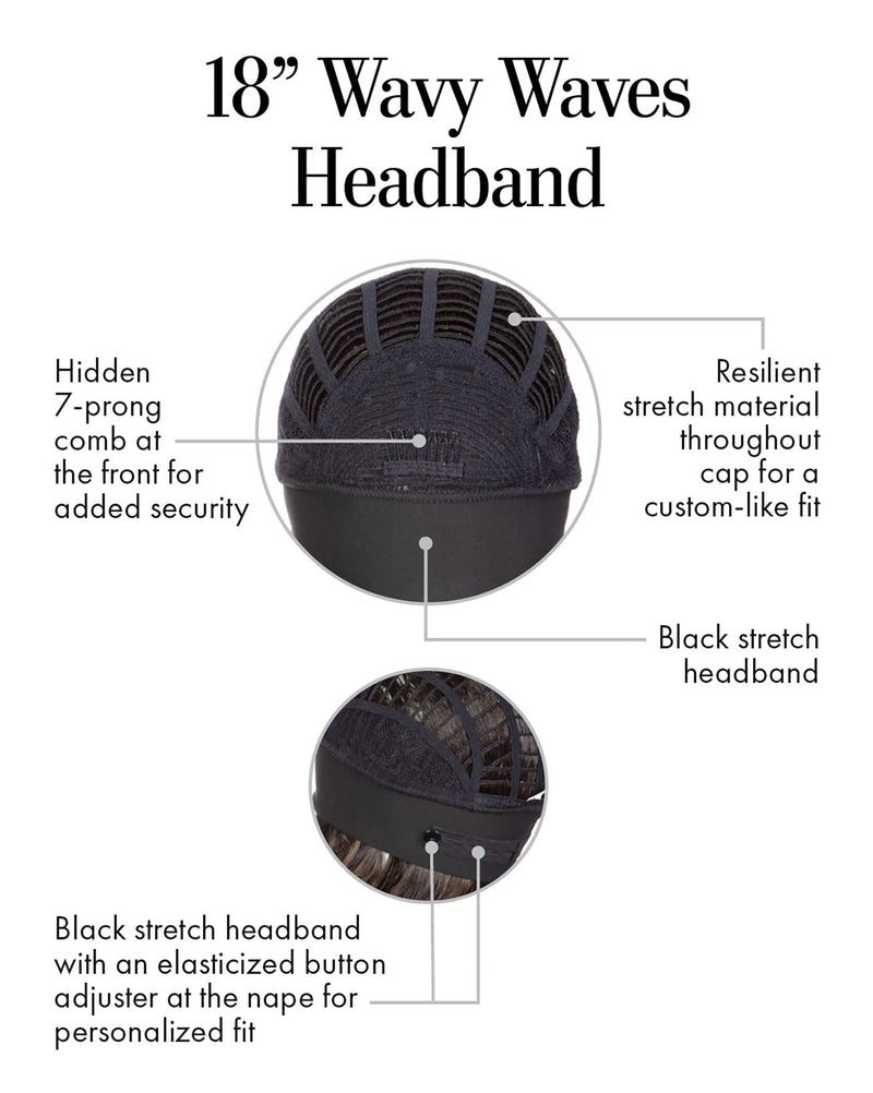 18″ Wavy Waves Headband Wig