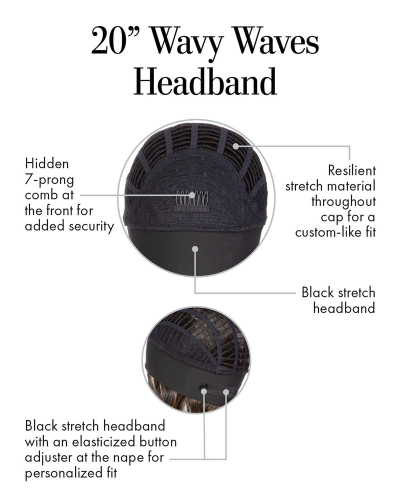 20″ Wavy Waves Headband Wig